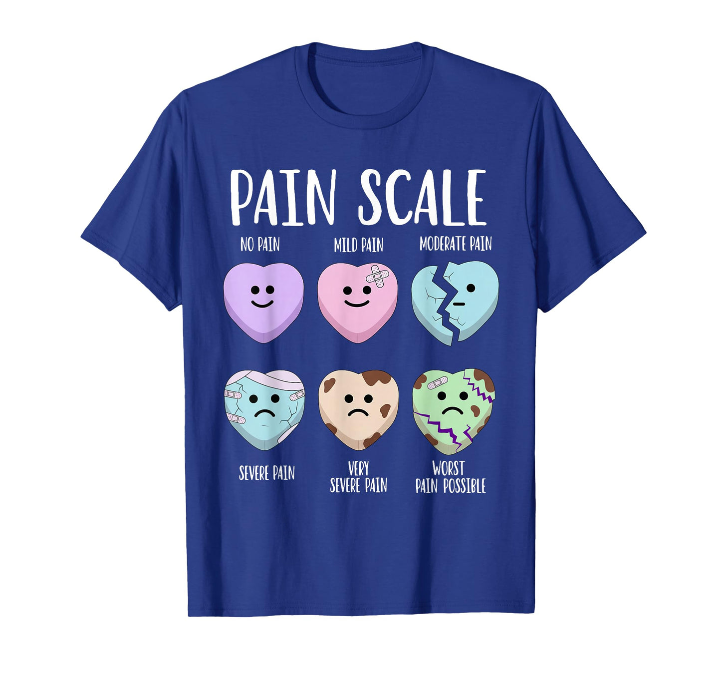 Pain Scale Heart Pain Assessment Nurse Triage Valentines Day T-Shirt