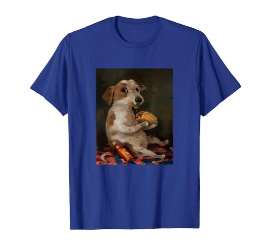 Funny Dog Eating Taco with Hot Sauce T-Shirt