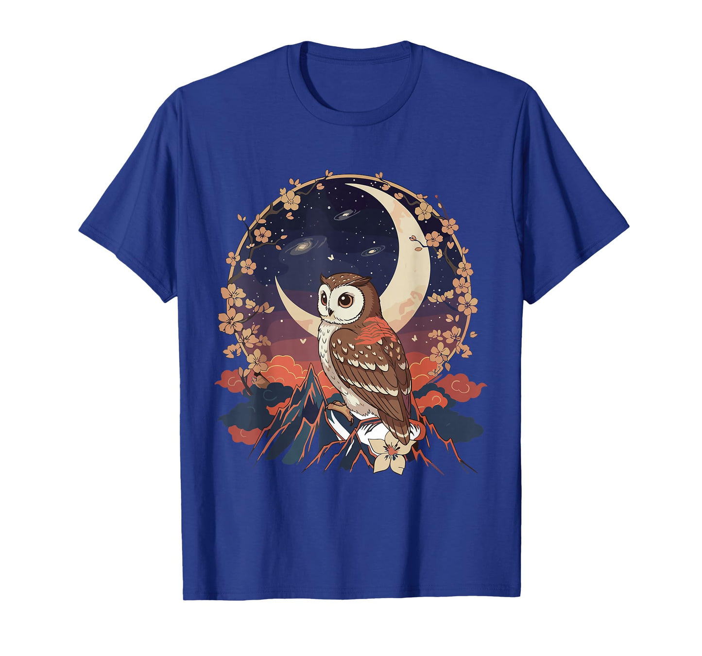 Kawaii Owl Moon Japanese Anime T Shirts Men Women Kids T-Shirt