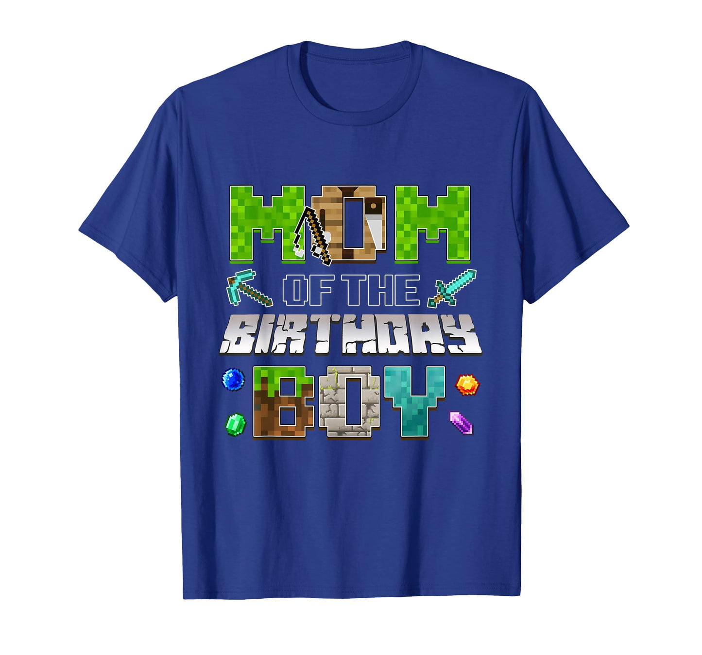 Mom of The Birthday Boy Funny Gaming Birthday Pixel Party T-Shirt