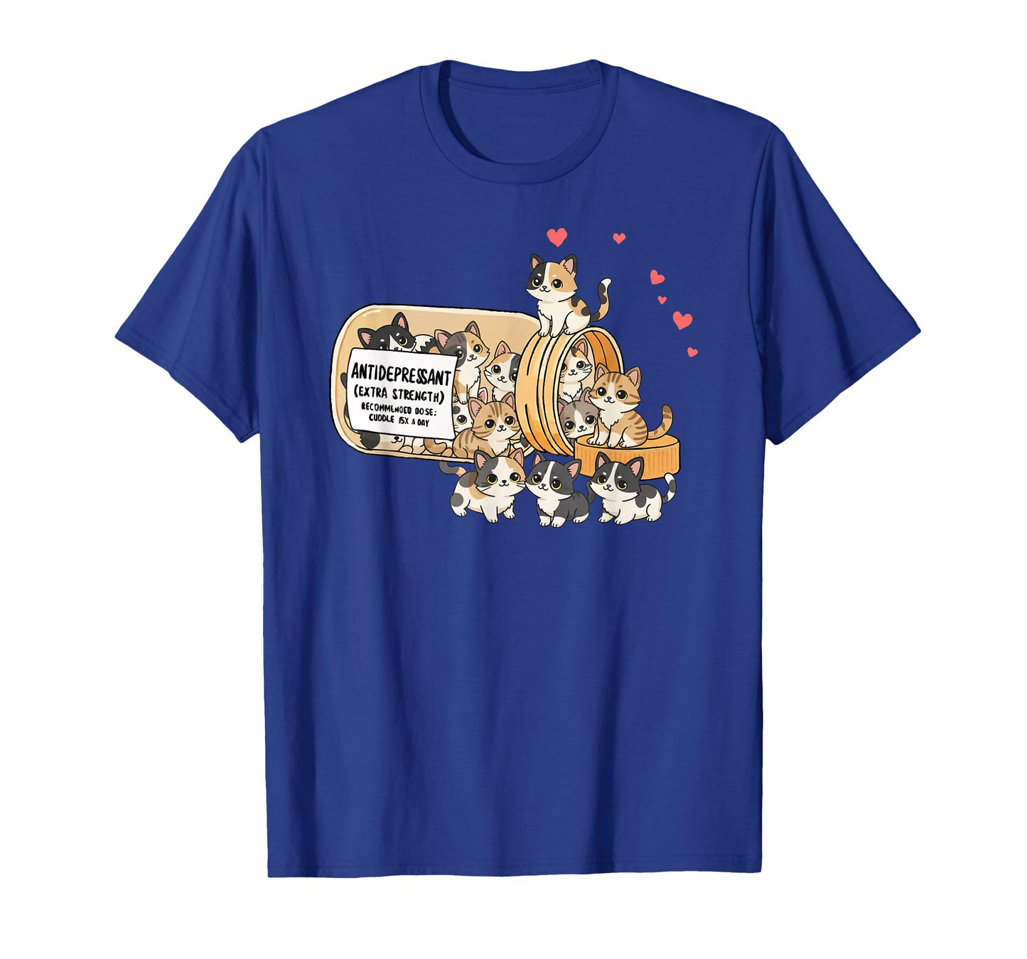 Funny Cat Anti Depressant Mom Dad Kids T-Shirt