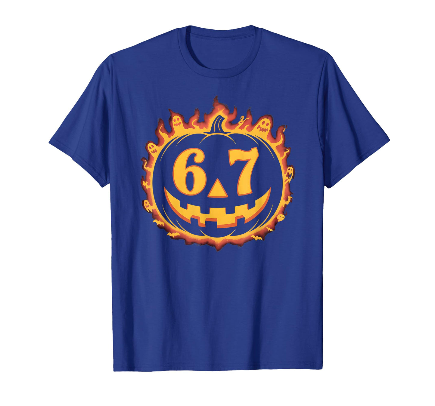 Funny 6 7 Meme Halloween Pumpkin Costume for Student Teacher T-Shirt