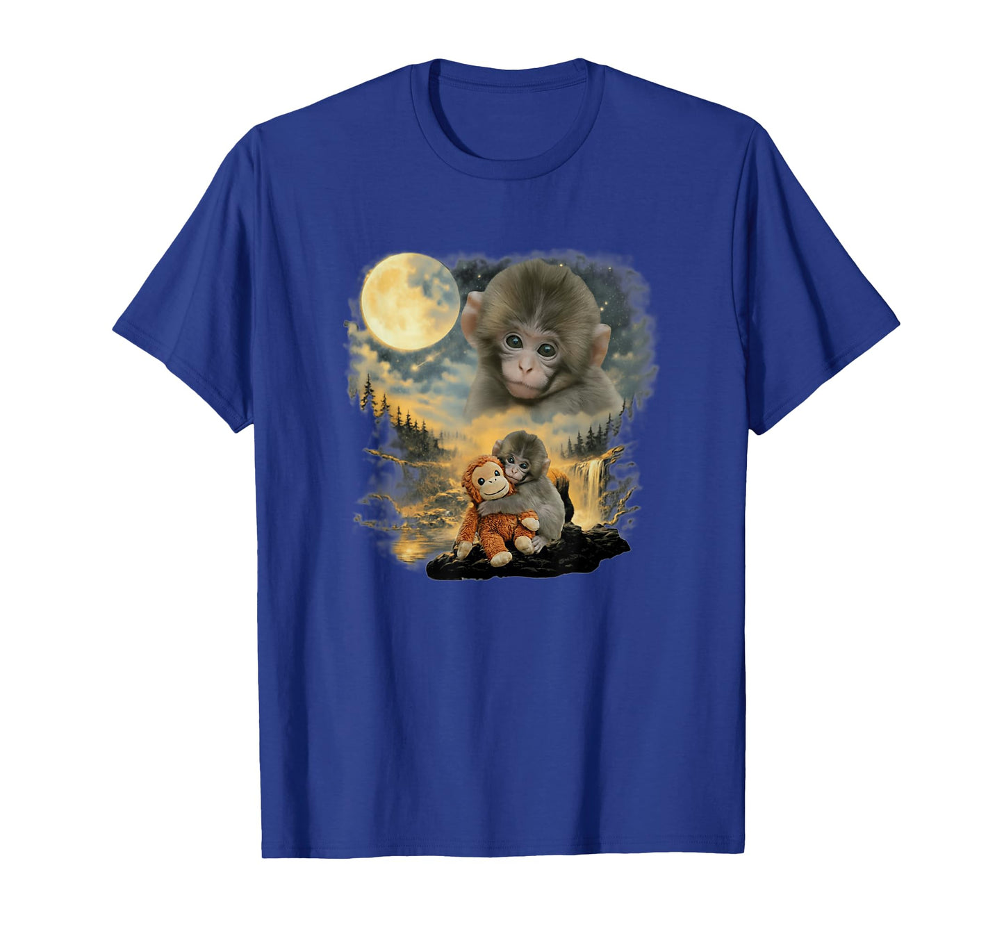 Punch Baby Monkey Japanese Macaque Monkey Lovers Design T-Shirt
