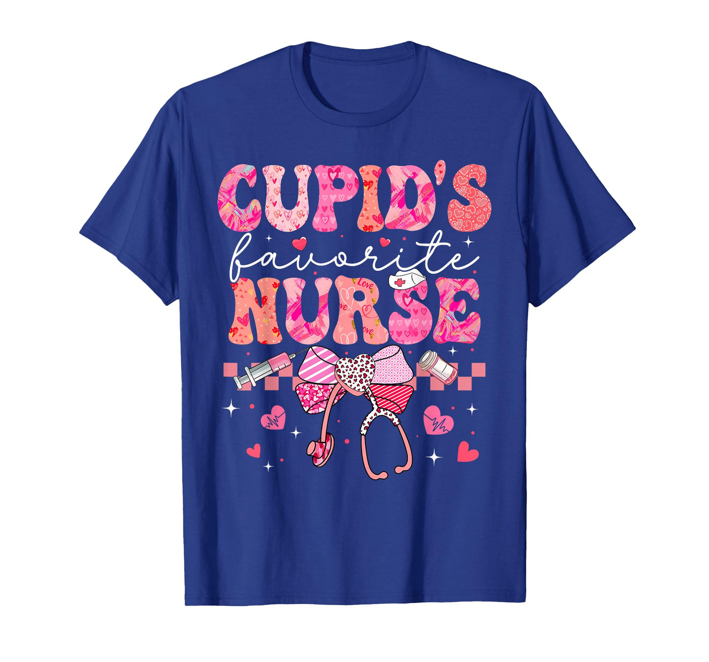 Valentines Day Cupid’s Favorite Nurse Heart Girl Women T-Shirt