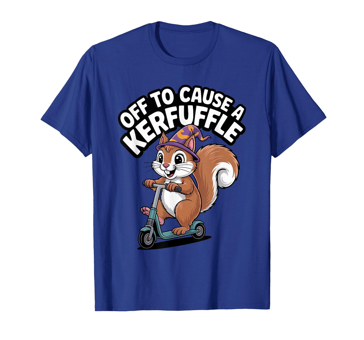 Squirrel Off to Cause a Kerfuffle Forest Chaos Fun T-Shirt