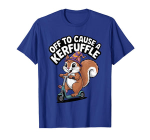 Squirrel Off to Cause a Kerfuffle Forest Chaos Fun T-Shirt