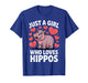 Cute Hippo Art for Women Girls Kids Hippopotamus Hippo Lover T-Shirt