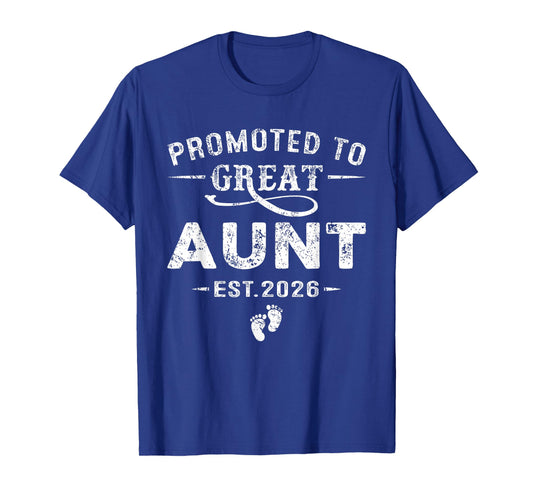 Promoted to Great Aunt Est 2026 Pregnancy Announcement T-Shirt