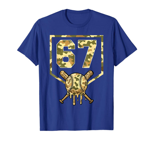 Baseball 67 Drip Boys Ice Cream Dripping Six Seven Camo Kids T-Shirt