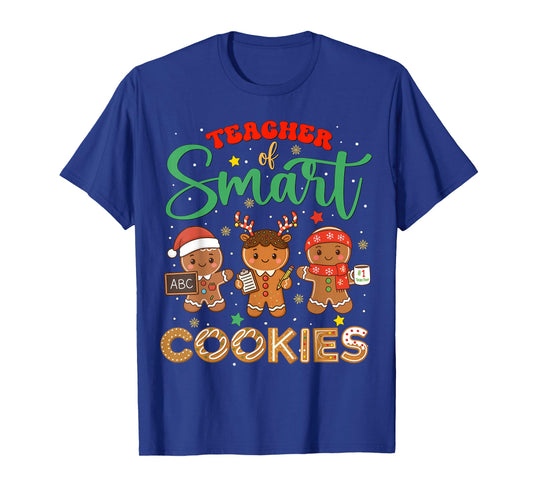 Teacher of Smart Cookies Funny Gingerbread Christmas Teacher T-Shirt