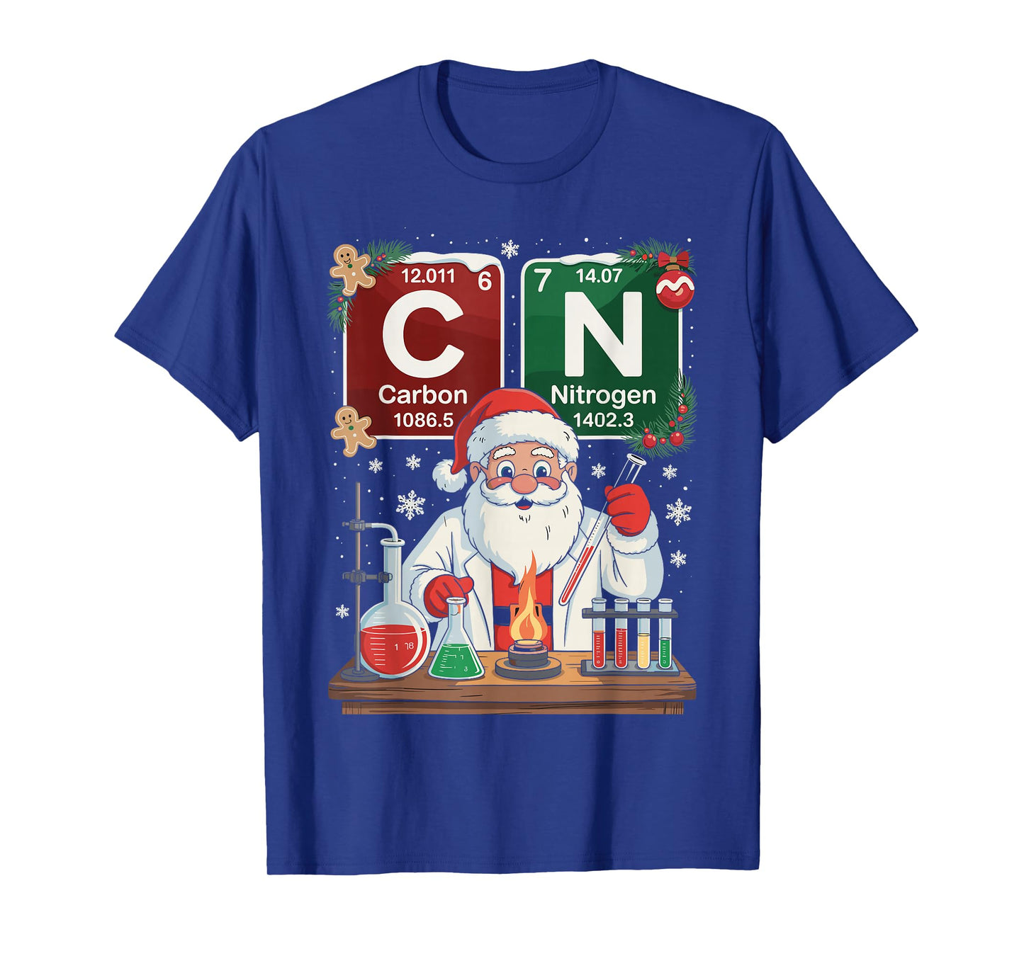 Science Christmas Carbon Nitrogen Six Seven 6 7 Meme T-Shirt