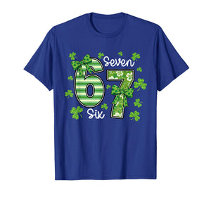 Coquette Bow Shamrock 67 St Patricks Day 6 7 Meme 67 Girls T-Shirt