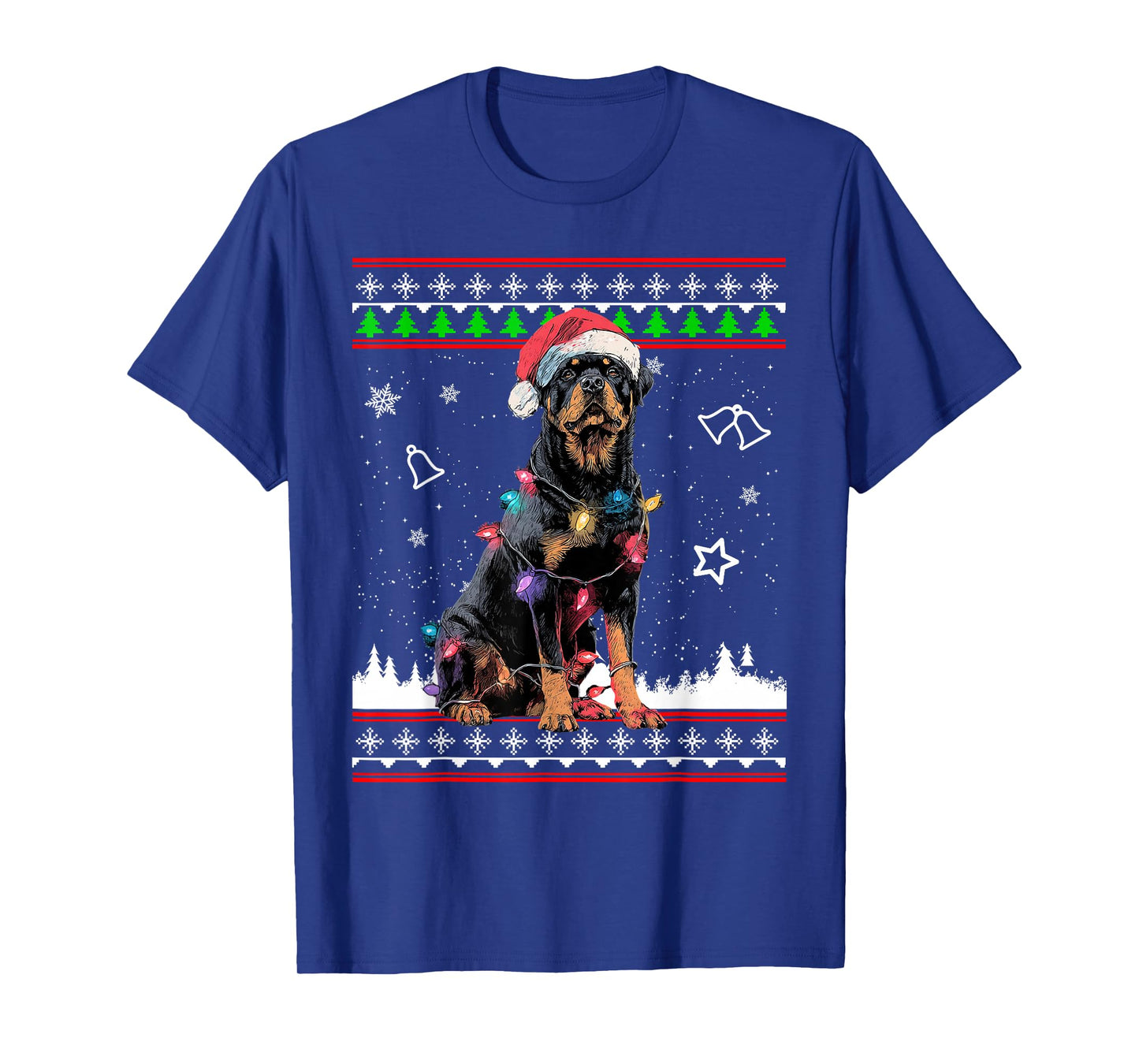 Rottweiler Christmas Ugly Sweater Funny Dog Xmas T-Shirt