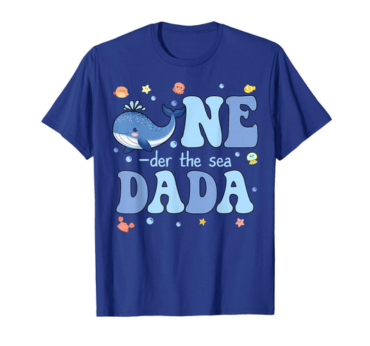 One-der The Sea Dada of Birthday Girl Boy Kids Ocean Bday T-Shirt