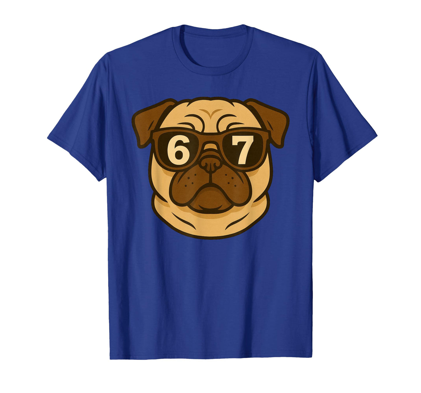 Funny Dog Pug Sunglasses 67 Six Seven Meme T-Shirt
