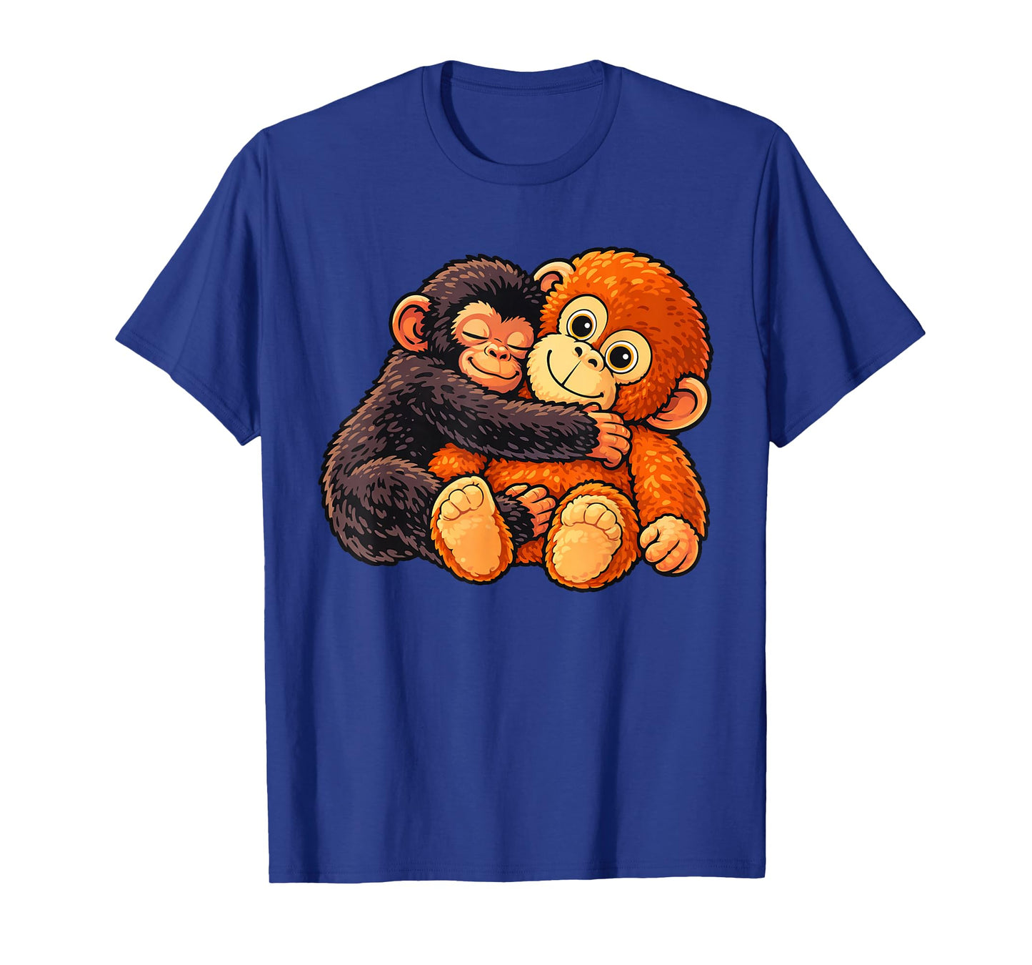 Cute Baby Punch Monkey Hugging Stuffed Plush T-Shirt
