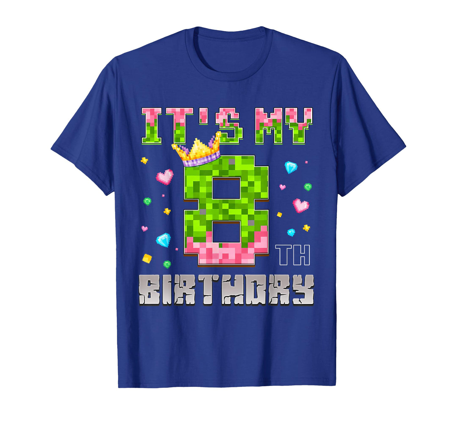 Birthday Girl Shirt It's My 8th Birthday Video Game Pixel T-Shirt