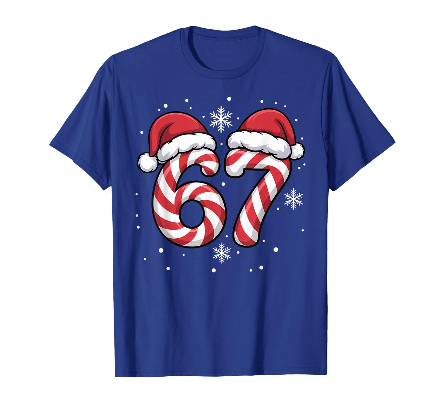 Funny Viral 67 Candy Canes Santa Funny Holiday Kids Humor T-Shirt