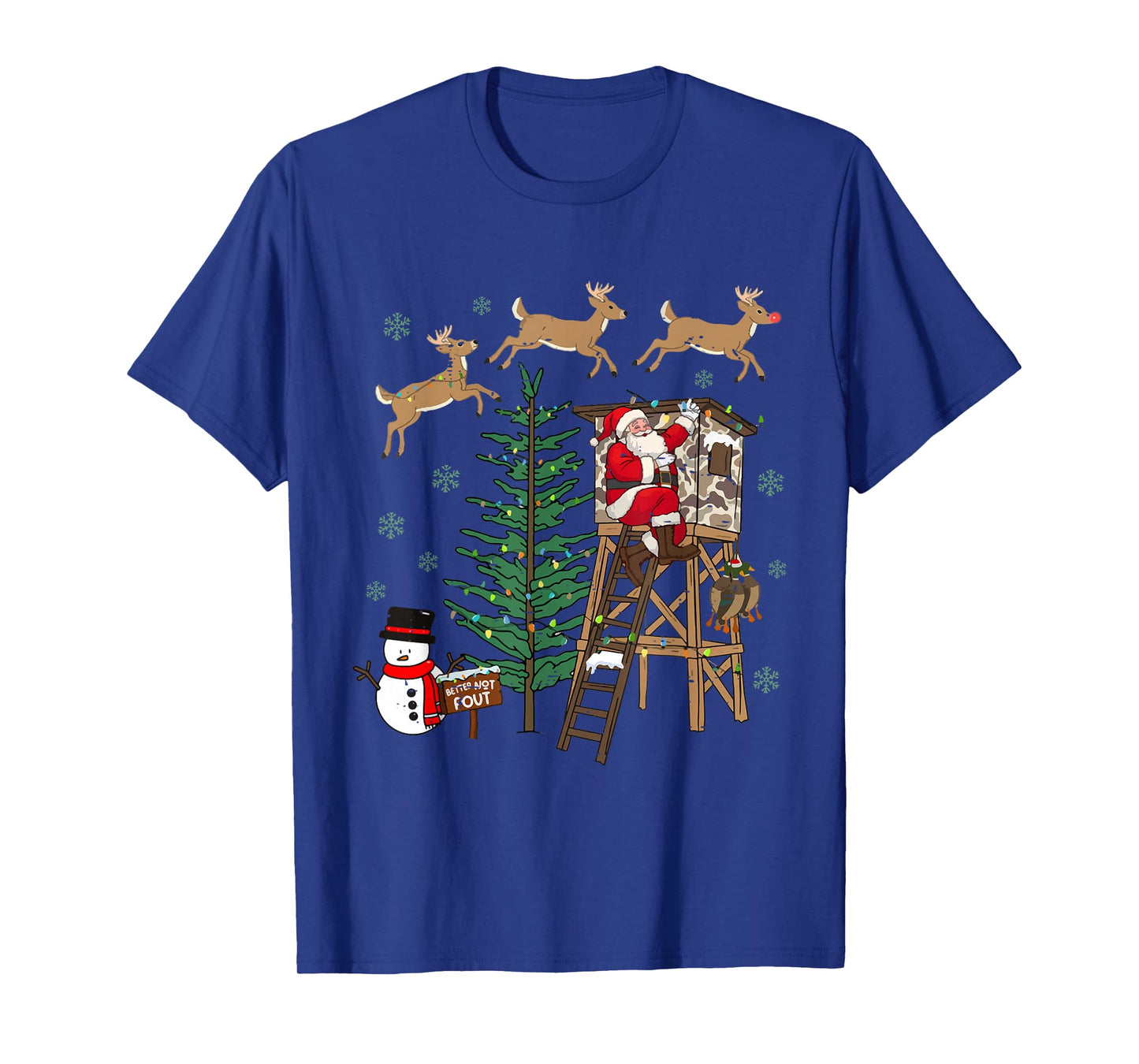Camo Santa Hunting Christmas Merry Xmas Hunter Camouflage T-Shirt