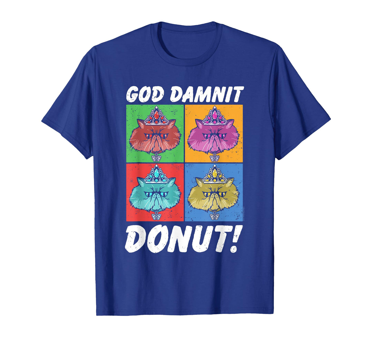 God Damnit Donut Cat Pop Art Book T-Shirt
