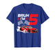 Bruh I'm 5 Year Old Boy 5 Car Racing 5th Birthday Racing Car T-Shirt