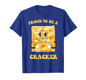 Funny Quote Proud to Be A Cracker Meme Face Retro Basic T-Shirt