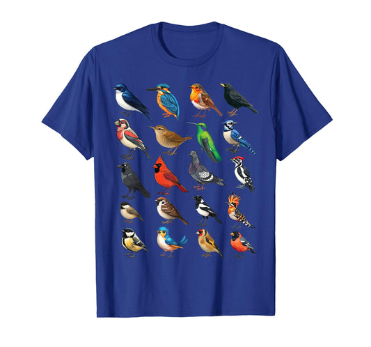 Garden Birds Ornithology Nature Educational Boys Girls Kids T-Shirt