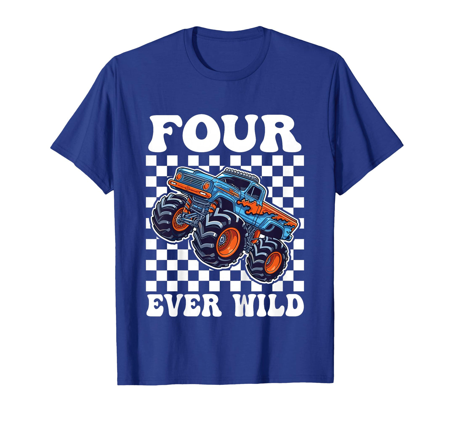 4th Birthday Monster Truck 4 Year Old Boys 4th Party T-Shirt