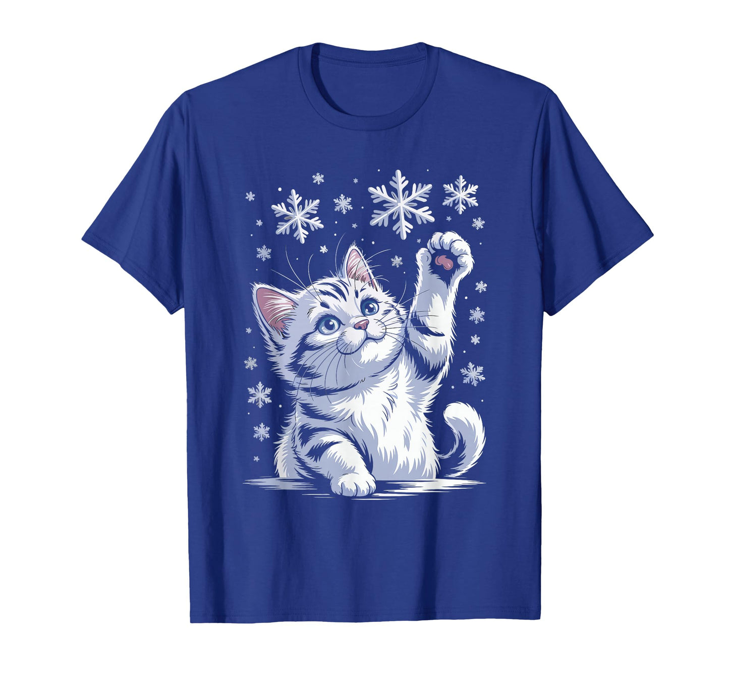 Christmas Cat Snowflakes Kitten Snow Catmas T-Shirt