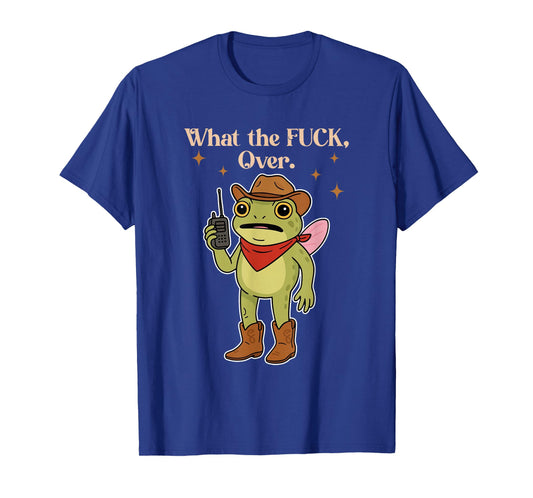 What's The F#CK Over Funny Frog Walkie Talkie Icon T-Shirt