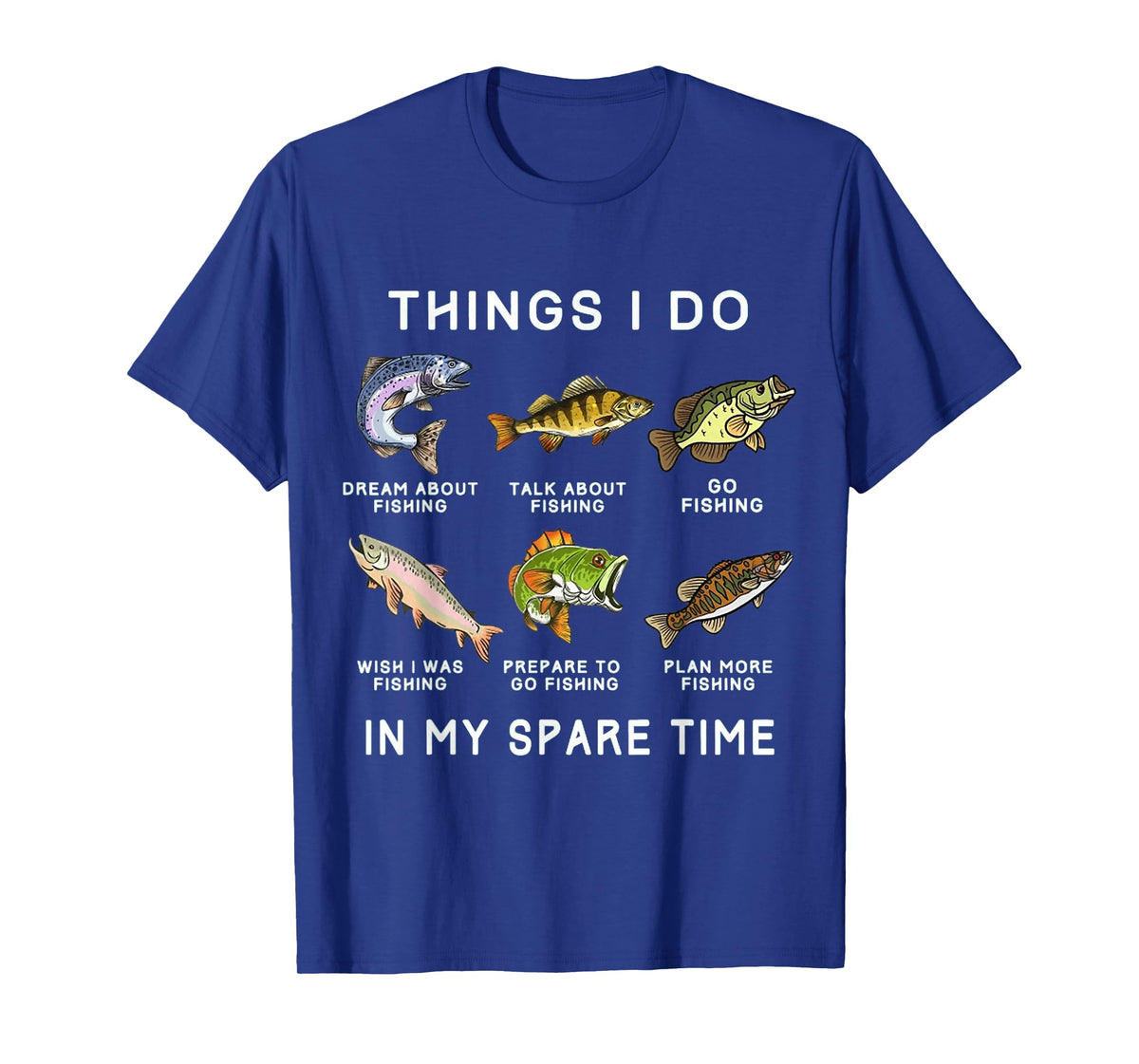 Things I Do in My Spare Time Fishing Boys Men Bass Fishing T-Shirt