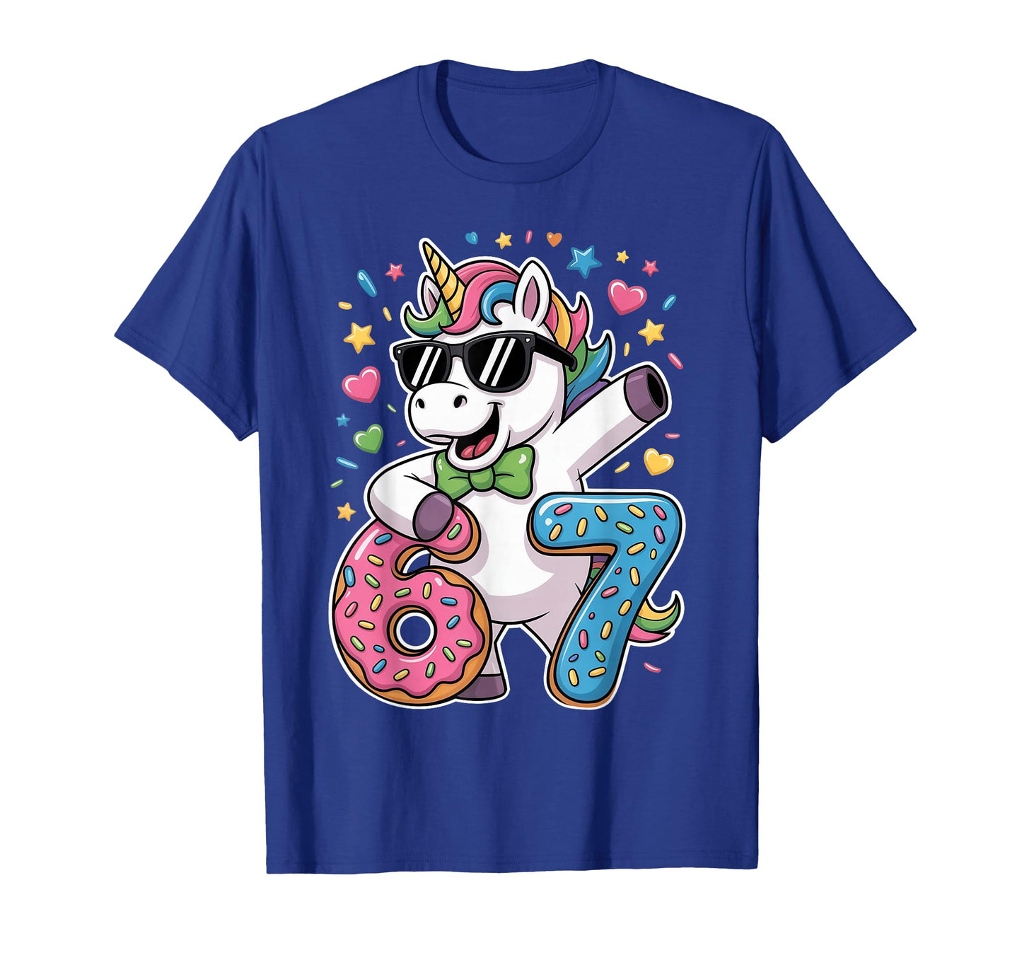 Cute Unicorn 67 Meme Six Seven Girls Kids Teens 6-7 T-Shirt