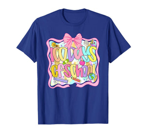 100 Days of School Preppy 100th Day of School Teachers Girls T-Shirt