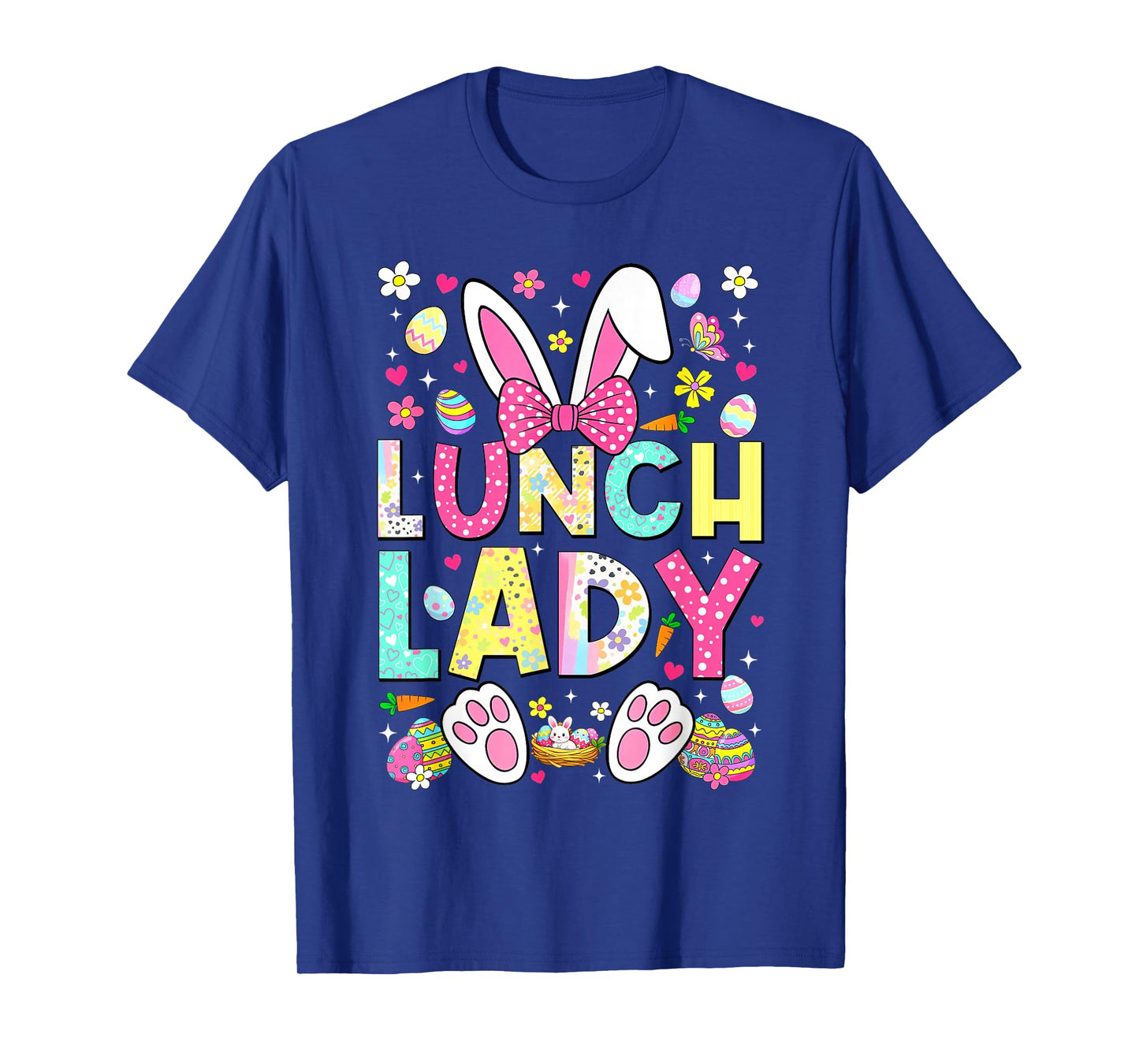 Lunch Lady Crew Funny Bunny Cafeteria Family Easter Day T-Shirt