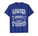 21st Birthday Gift Legend Born in 2005 21 for Years Old T-Shirt
