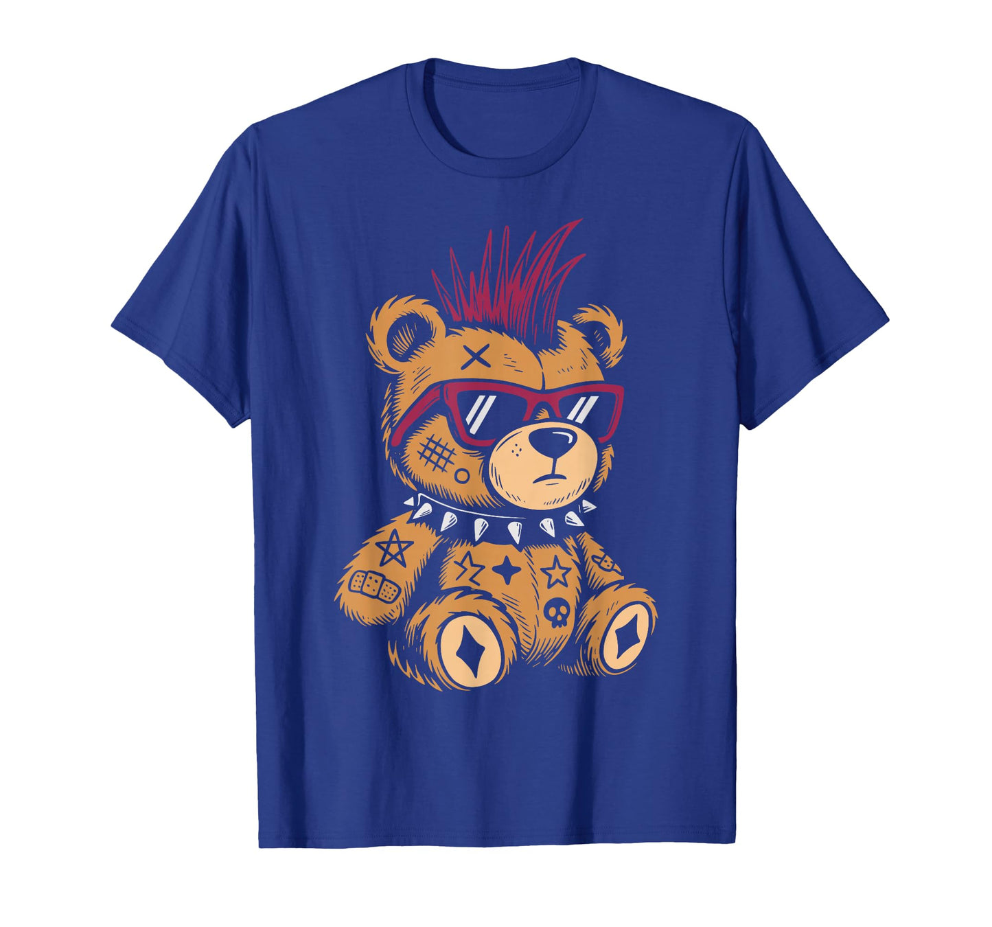 Punk Rocker Teddy Bear Funny Rock Music Punk Rock Lover T-Shirt
