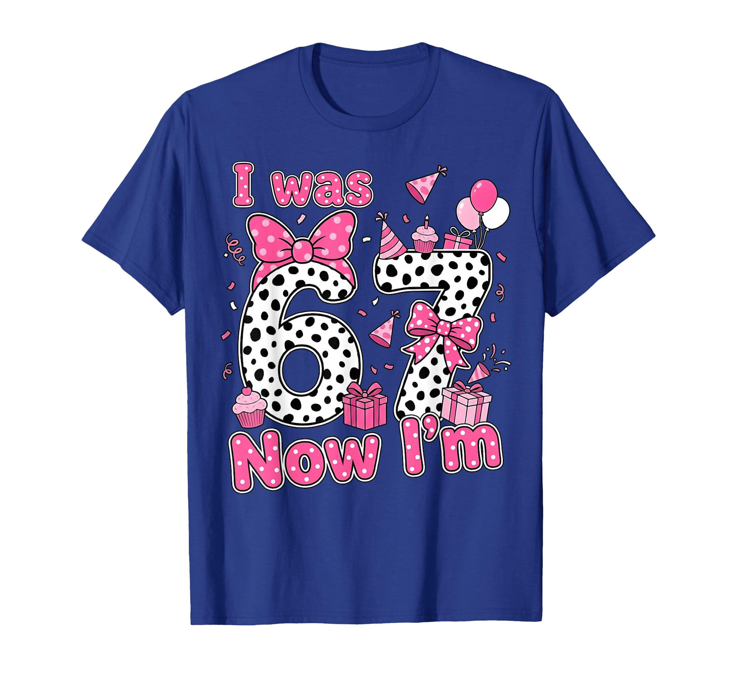 I was 6 Now I'm 7 Cute Birthday Girl Gifts for Girls Kids T-Shirt
