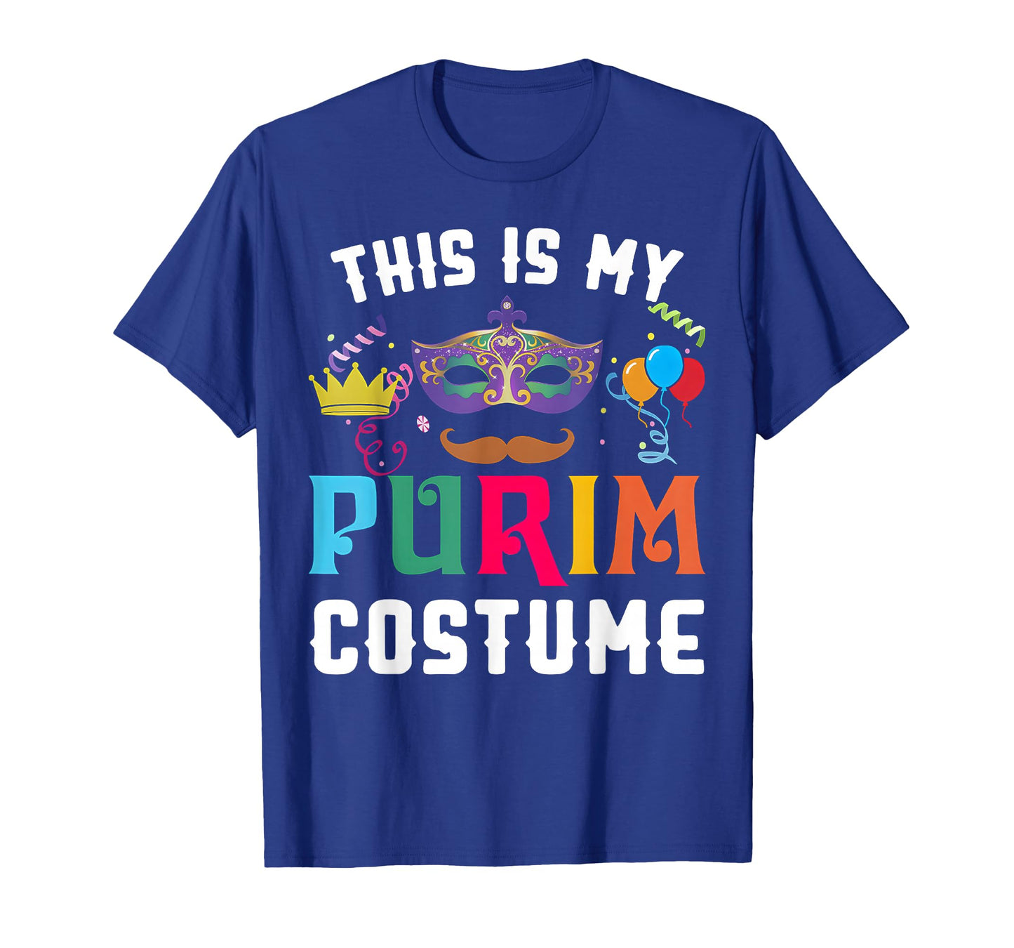 This is My Purim Costume Jewish Holiday Mask Carnival Party T-Shirt