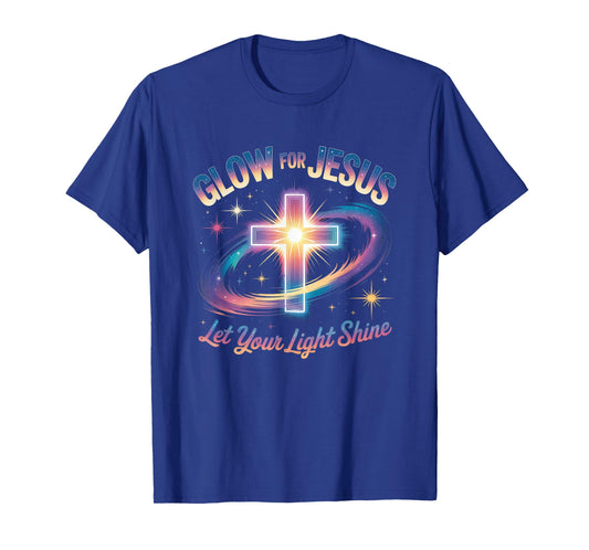 Glow for Jesus Tshirt Christian Faith Lion God Christianity T-Shirt