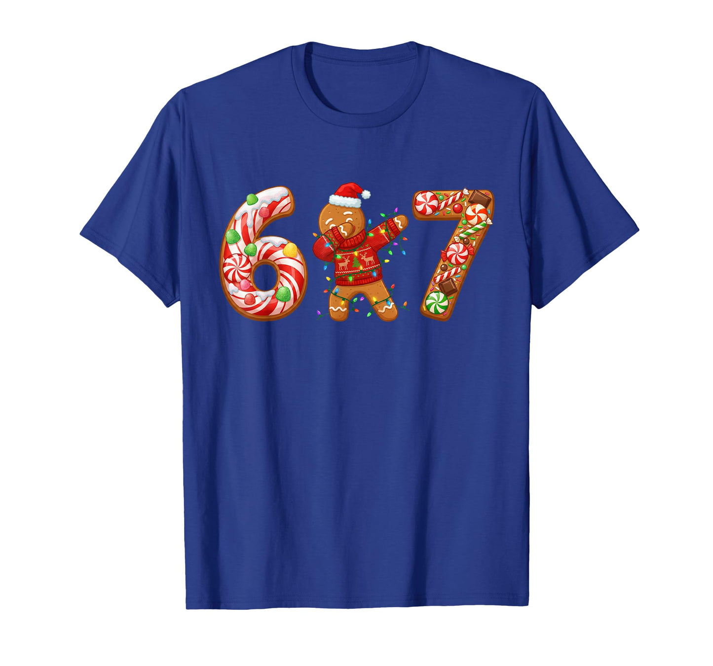 Dabbing Gingerbread Man 67 Meme Candy Christmas Sweets Boys T-Shirt