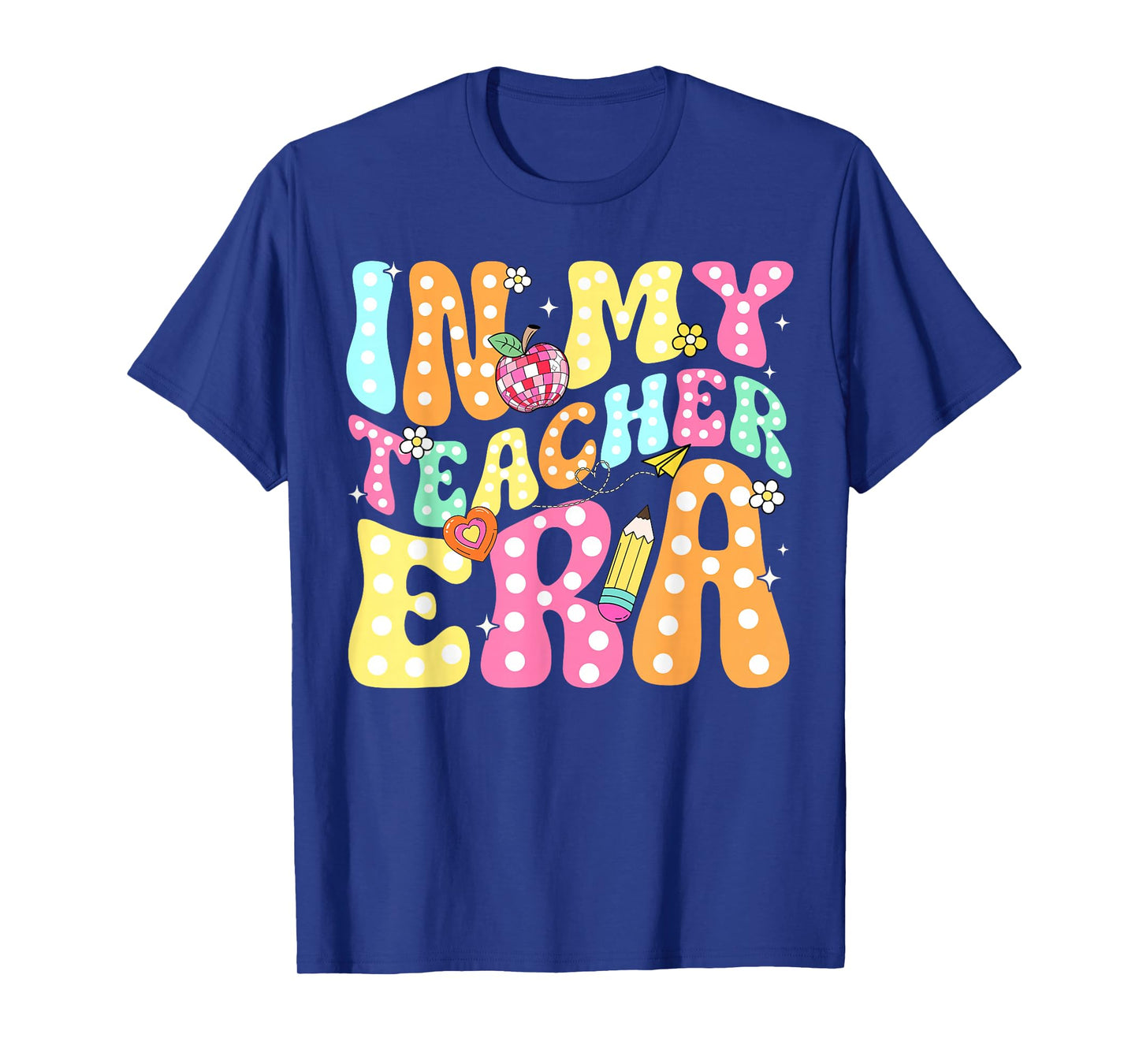 in My Teacher Era Retro 100th Day Back to School Teacher Kid T-Shirt