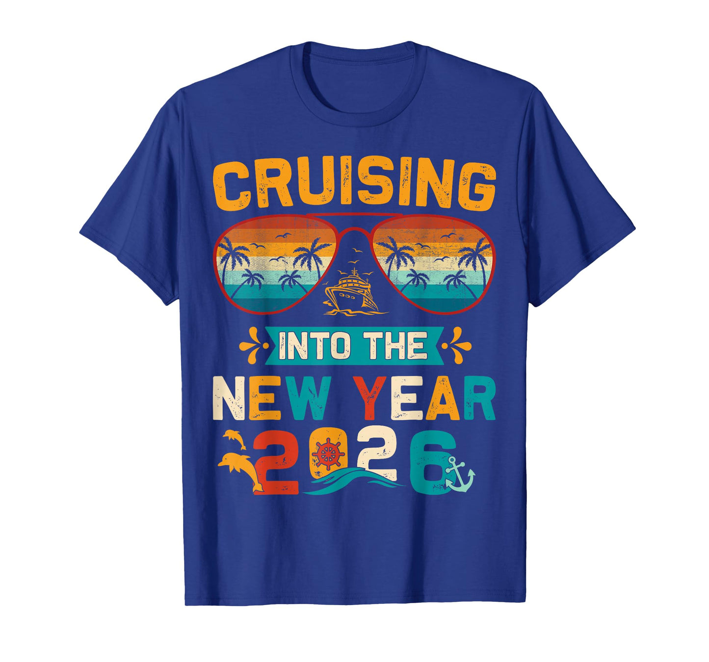 Vintage Cruising Into 2026 New Years Party Family Matching T-Shirt