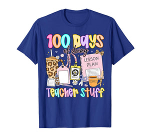 Preppy 100 Days of Doing Teacher Stuff Funny Teacher Women T-Shirt