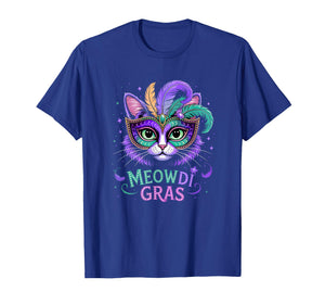 Mardi Gras Cat Matching Funny Carnival Party Mens Womens T-Shirt