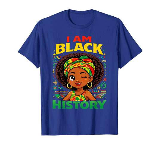 I'm Black History Month Shirt Girls Kids African American T-Shirt