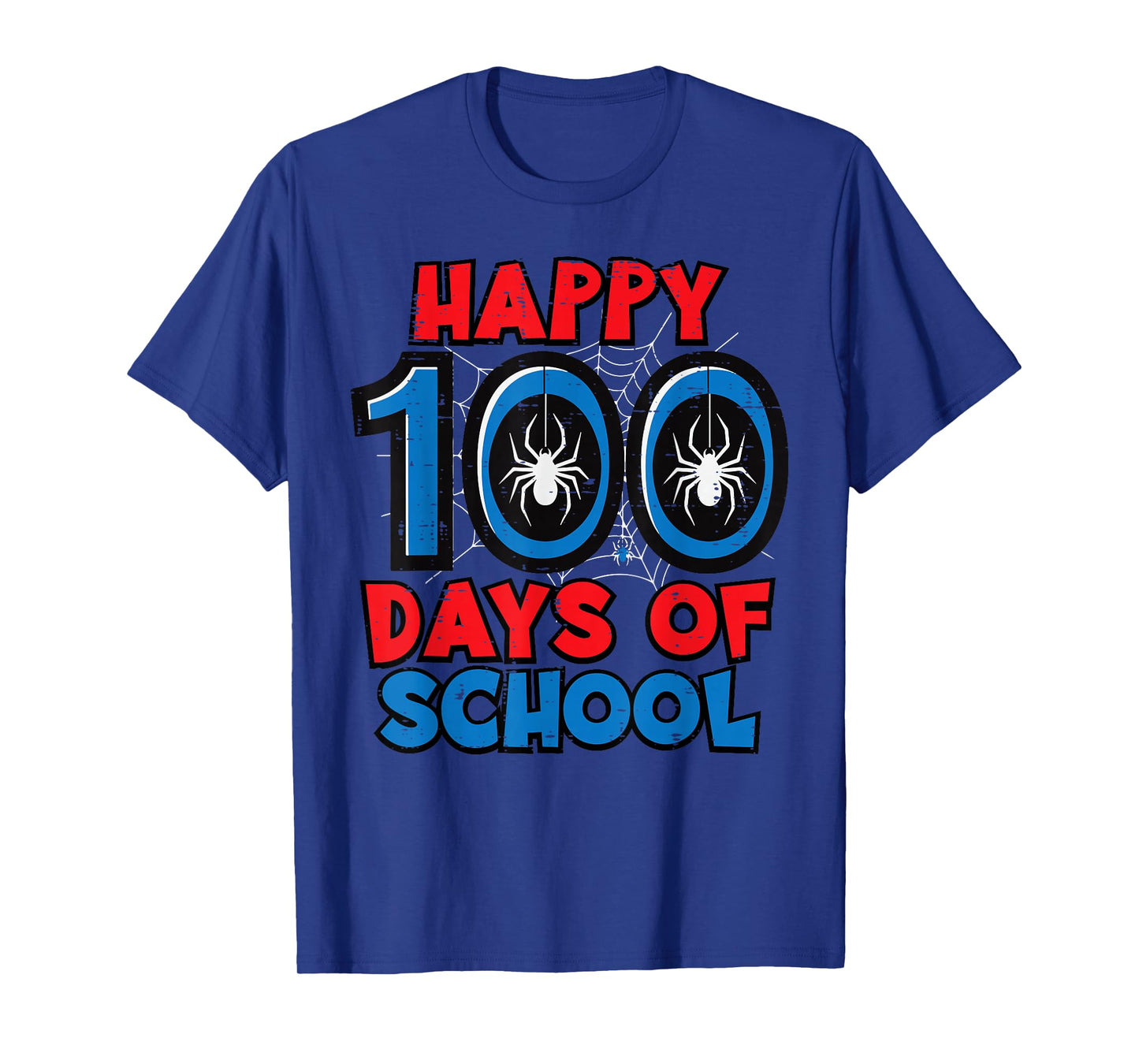 Happy 100 Days of School Spider 100th Day Boy Kids Men Women T-Shirt