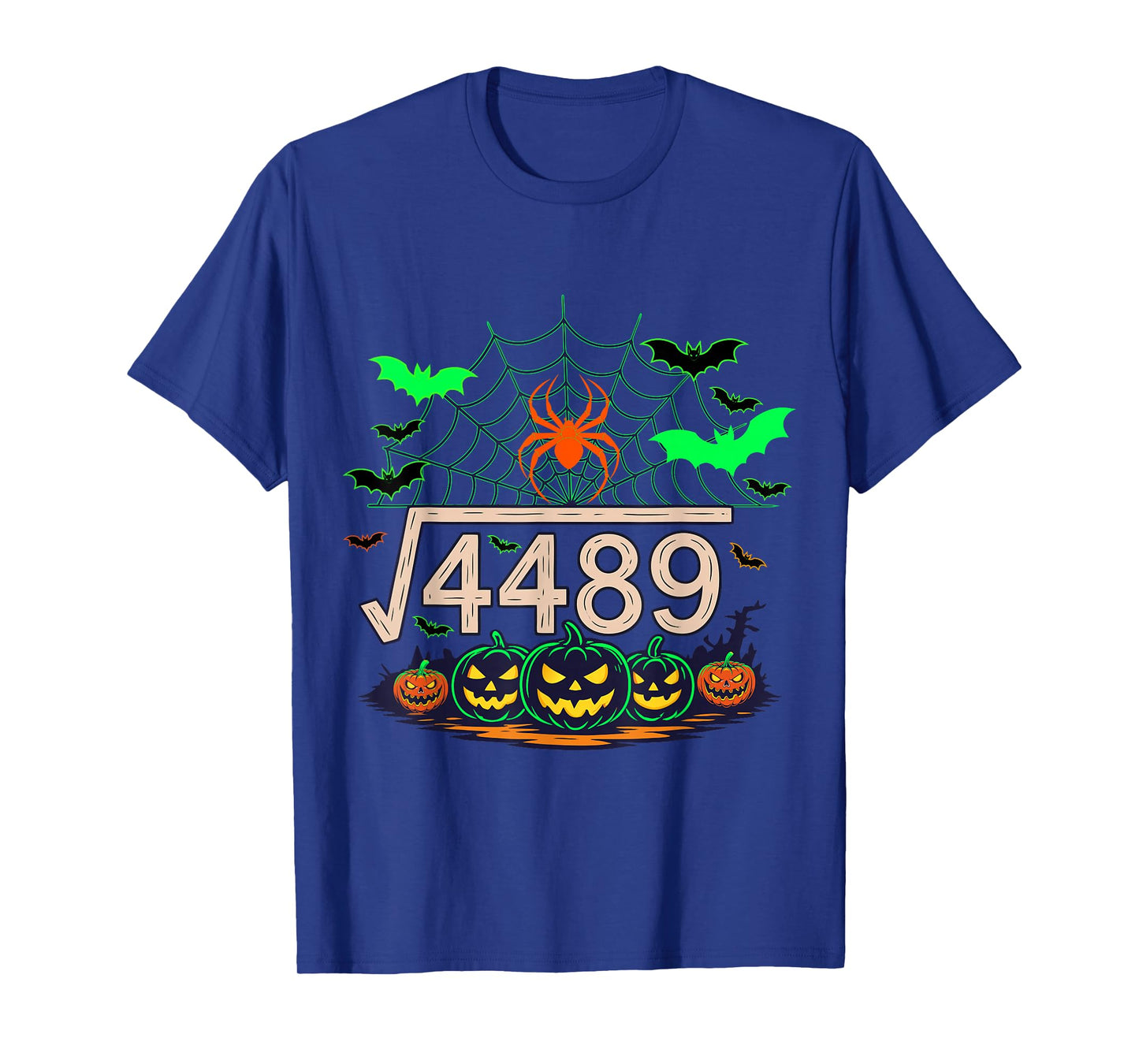 Funny 67 Meme Math Teacher 6 7 Halloween Square Root 4489 T-Shirt