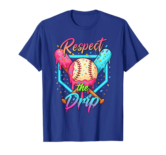 Baseball Ice Cream Drip Number 67 Player 67 Respect The Drip T-Shirt