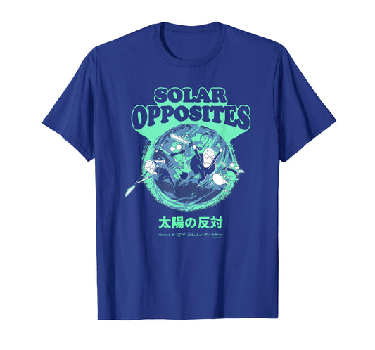 Solar Opposites Shlorp Warrior Pose Retro Logo Cartoon T-Shirt