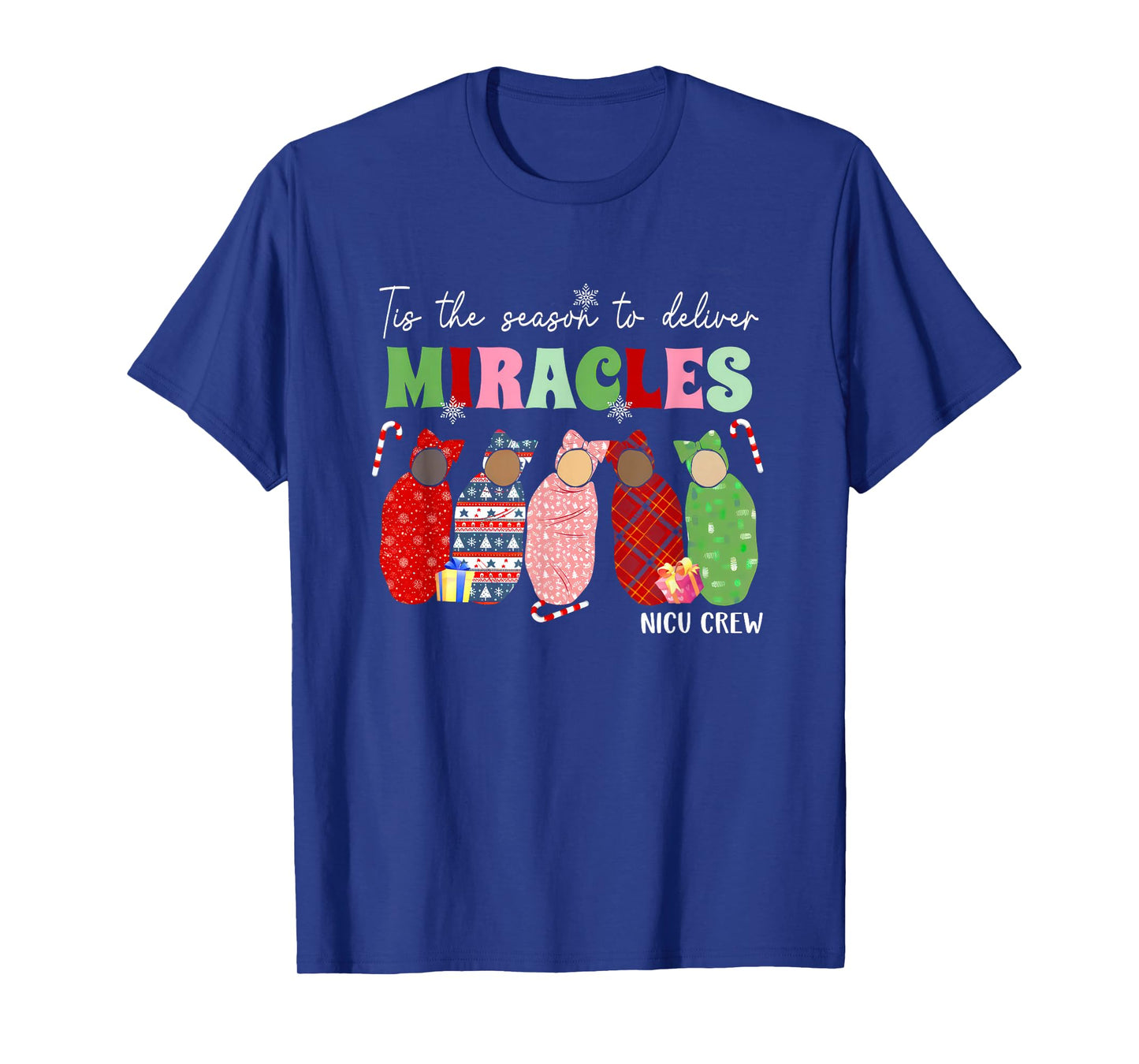 Tis The Season to Save Miracles Nicu Crew Nurse Christmas T-Shirt